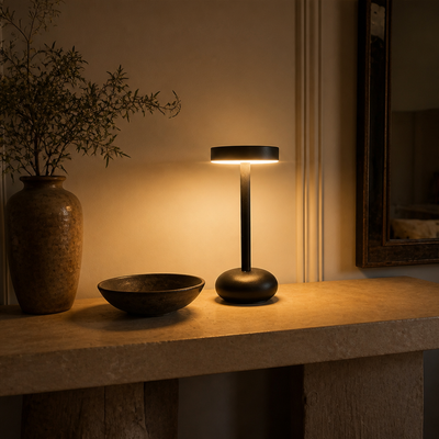 Black Metal LED Desk Lamp