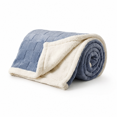Blanket Reversible Checkered Soft Fleece Machine Washable