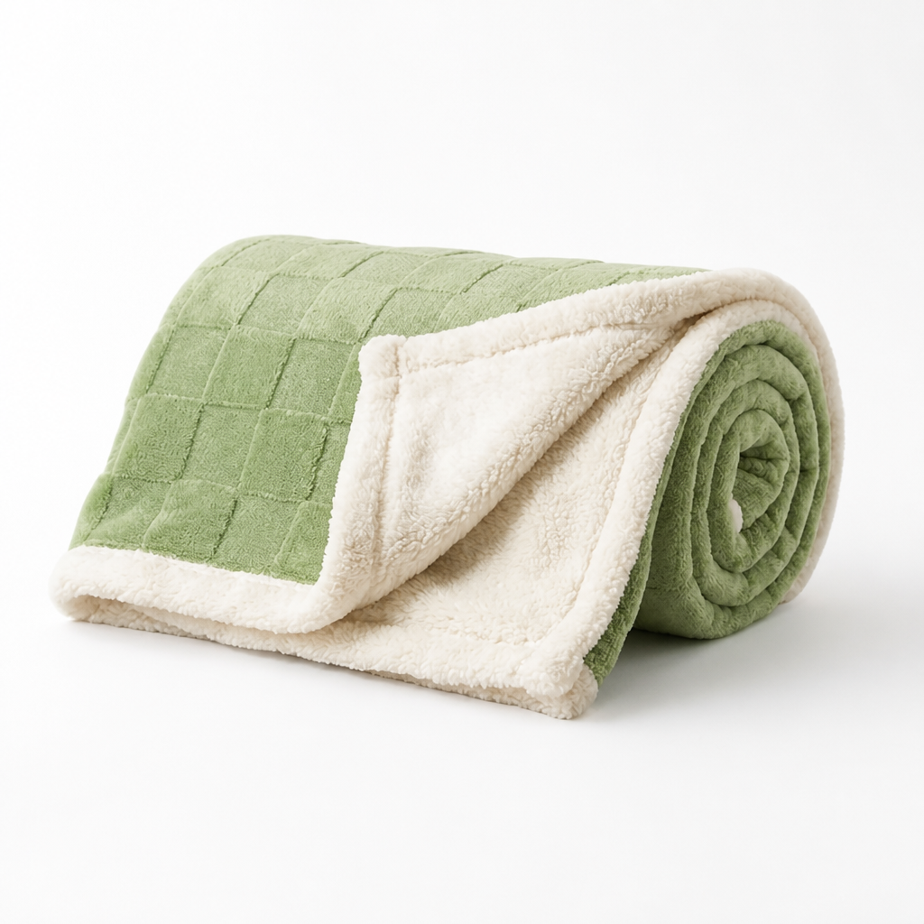 Blanket Reversible Checkered Soft Fleece Machine Washable