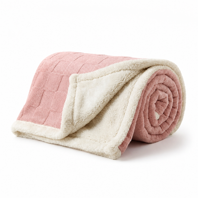 Blanket Reversible Checkered Soft Fleece Machine Washable