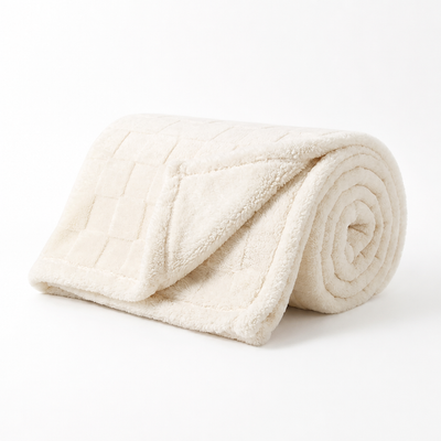 Blanket Reversible Checkered Soft Fleece Machine Washable