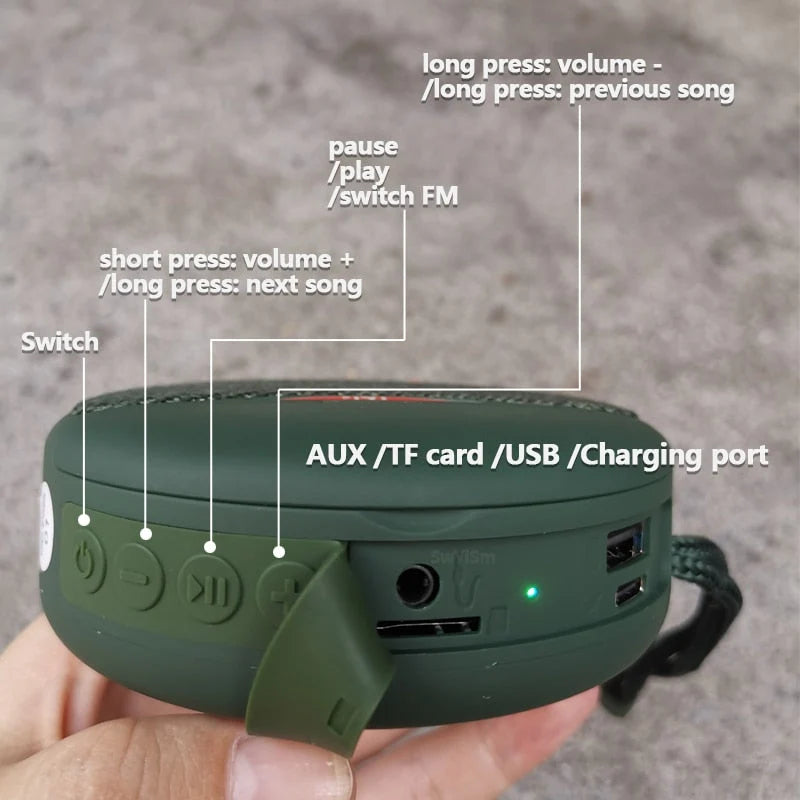 Bluetooth Speaker 2-in-1 Subwoofer & Earbuds