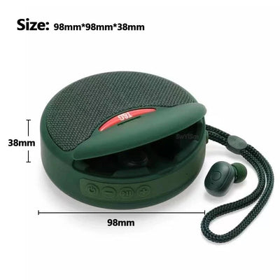 Bluetooth Speaker 2-in-1 Subwoofer & Earbuds