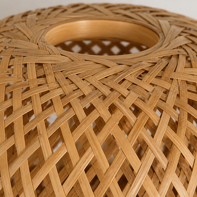 Boho Bamboo Dome Pendant Light