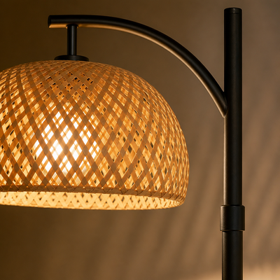 Boho Bamboo Dome Pendant Light