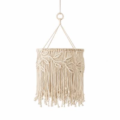 Boho Beige Rope Pendant Light