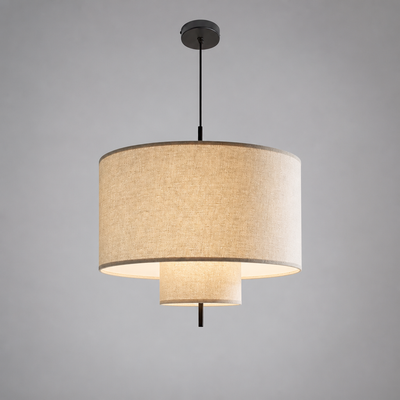 Boho Fabric LED Pebble Pendant Light