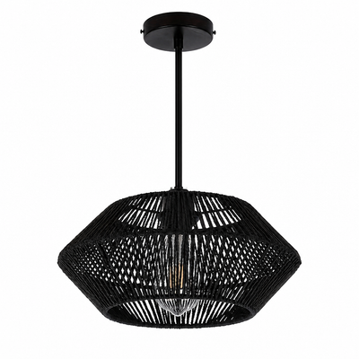 Boho Handwoven Rattan Pendant Light