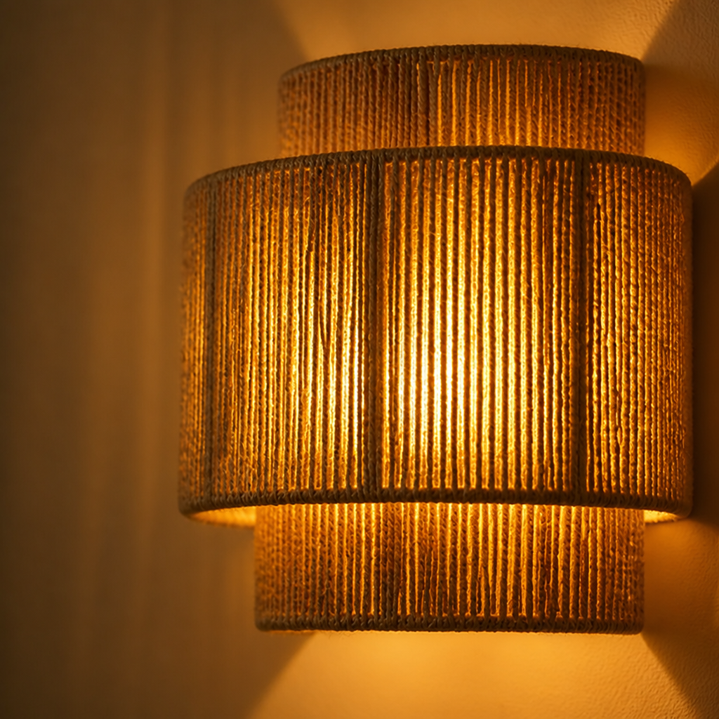 Boho Hemp Rope Wall Sconce