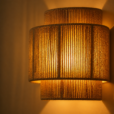 Boho Hemp Rope Wall Sconce