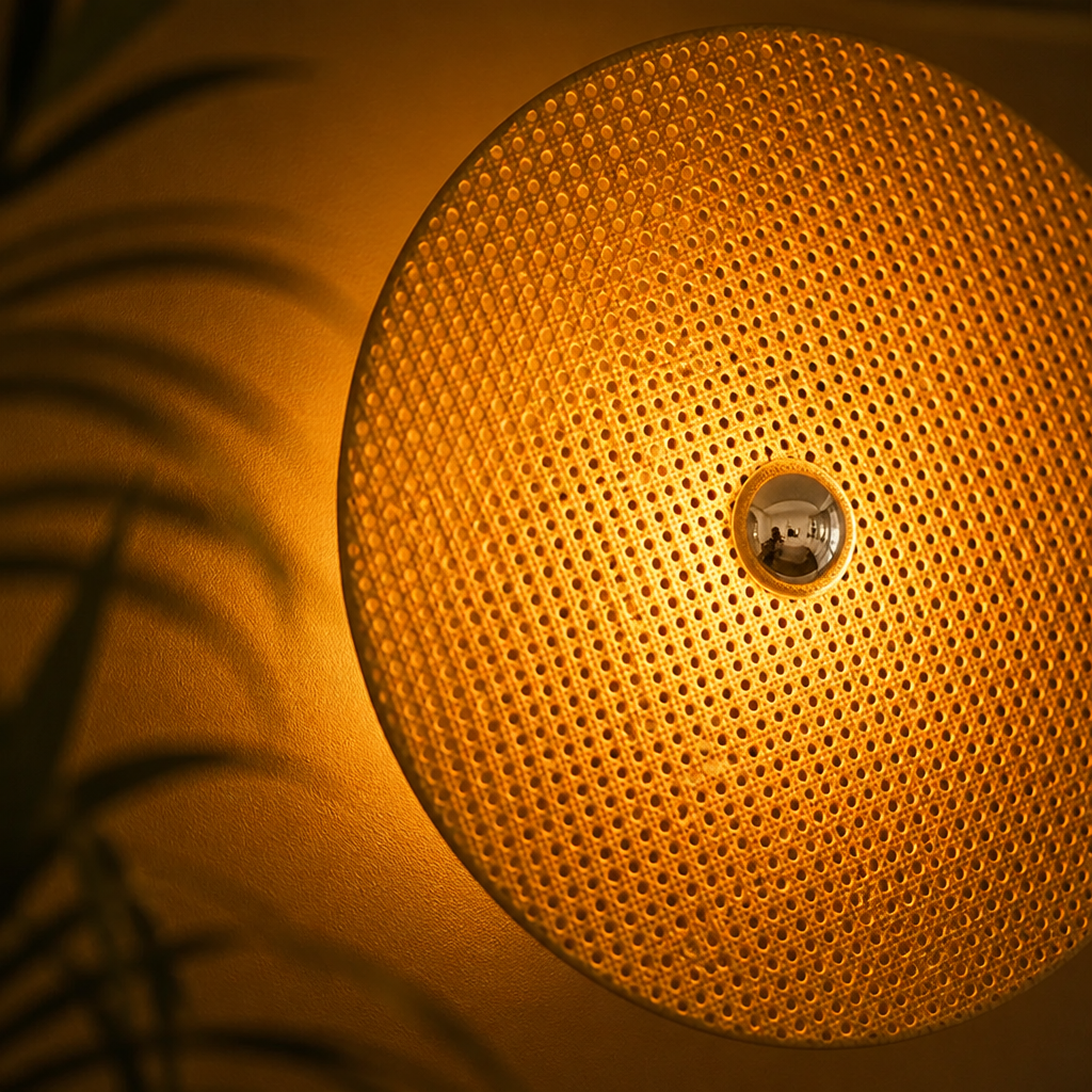 Boho Imitation Rattan Wall Sconce