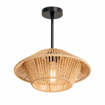 Boho Rattan Handwoven Ceiling Light