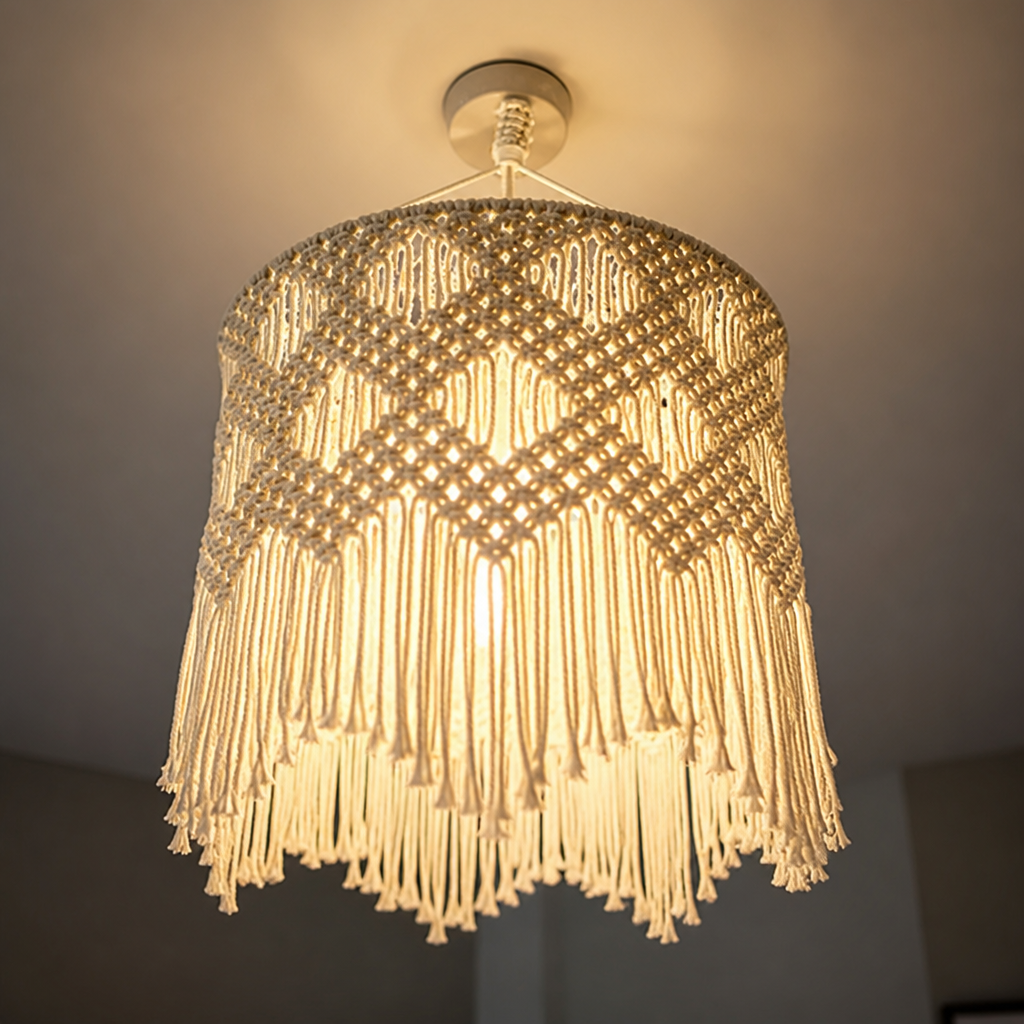 Boho Rattan Handwoven Pendant Light