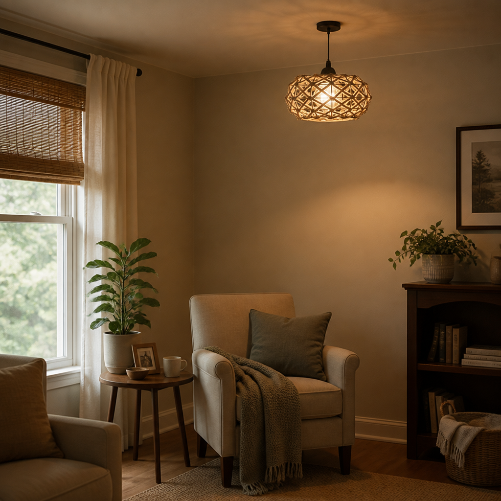 Boho Wicker Pendant Light
