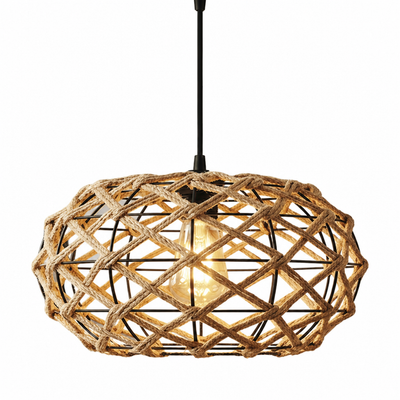 Boho Wicker Pendant Light