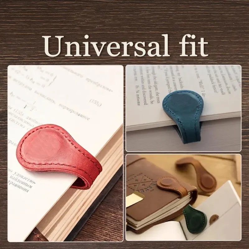 Bookmark Genuine Leather Magnetic Closure & Flat Profile