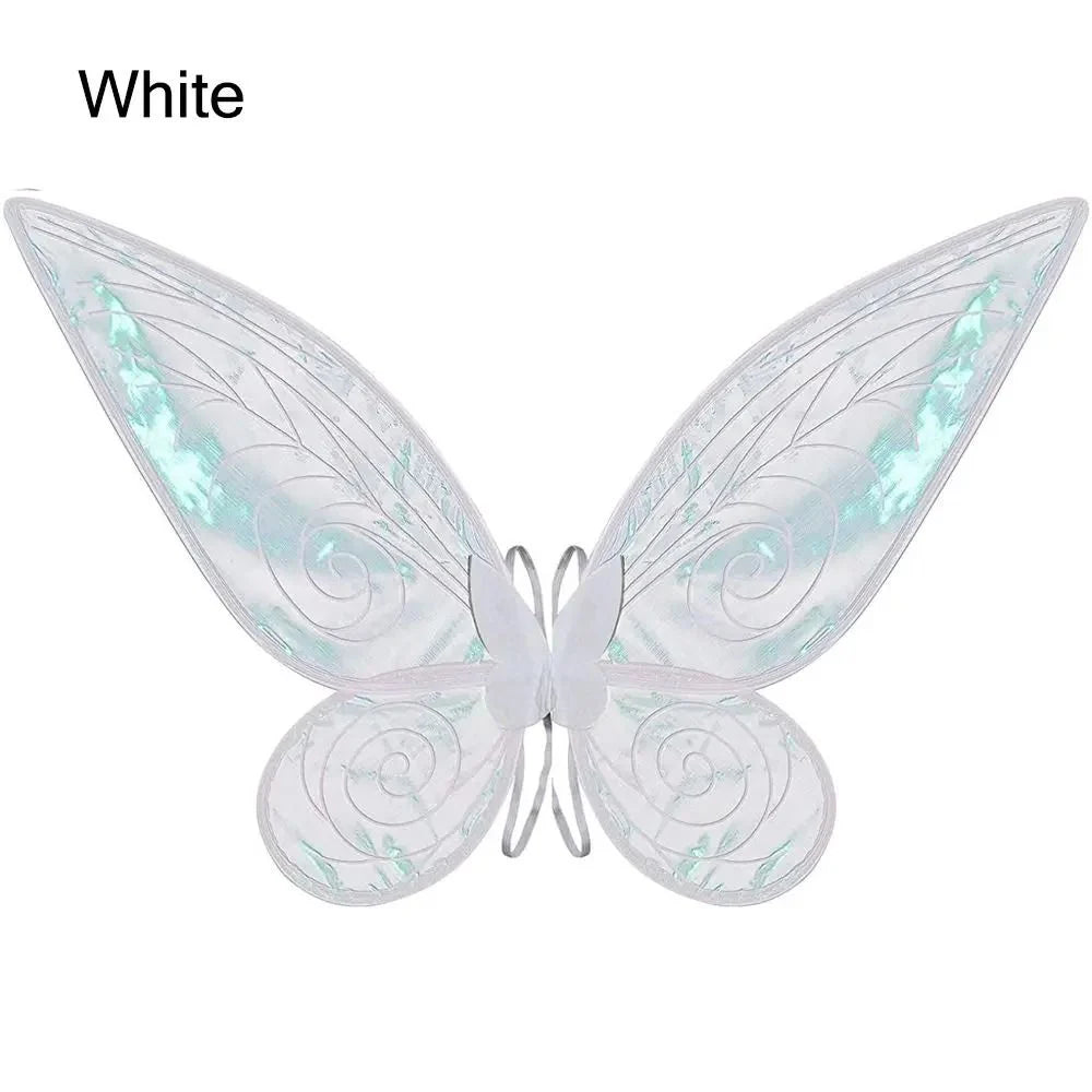Butterfly Wings Glittering Organza Rustproof Wire & Elastic Straps