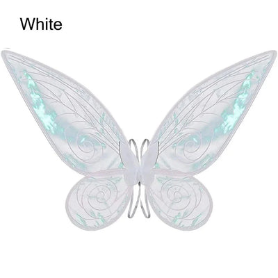 Butterfly Wings Glittering Organza Rustproof Wire & Elastic Straps