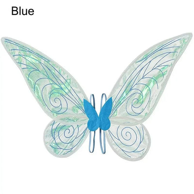 Butterfly Wings Glittering Organza Rustproof Wire & Elastic Straps