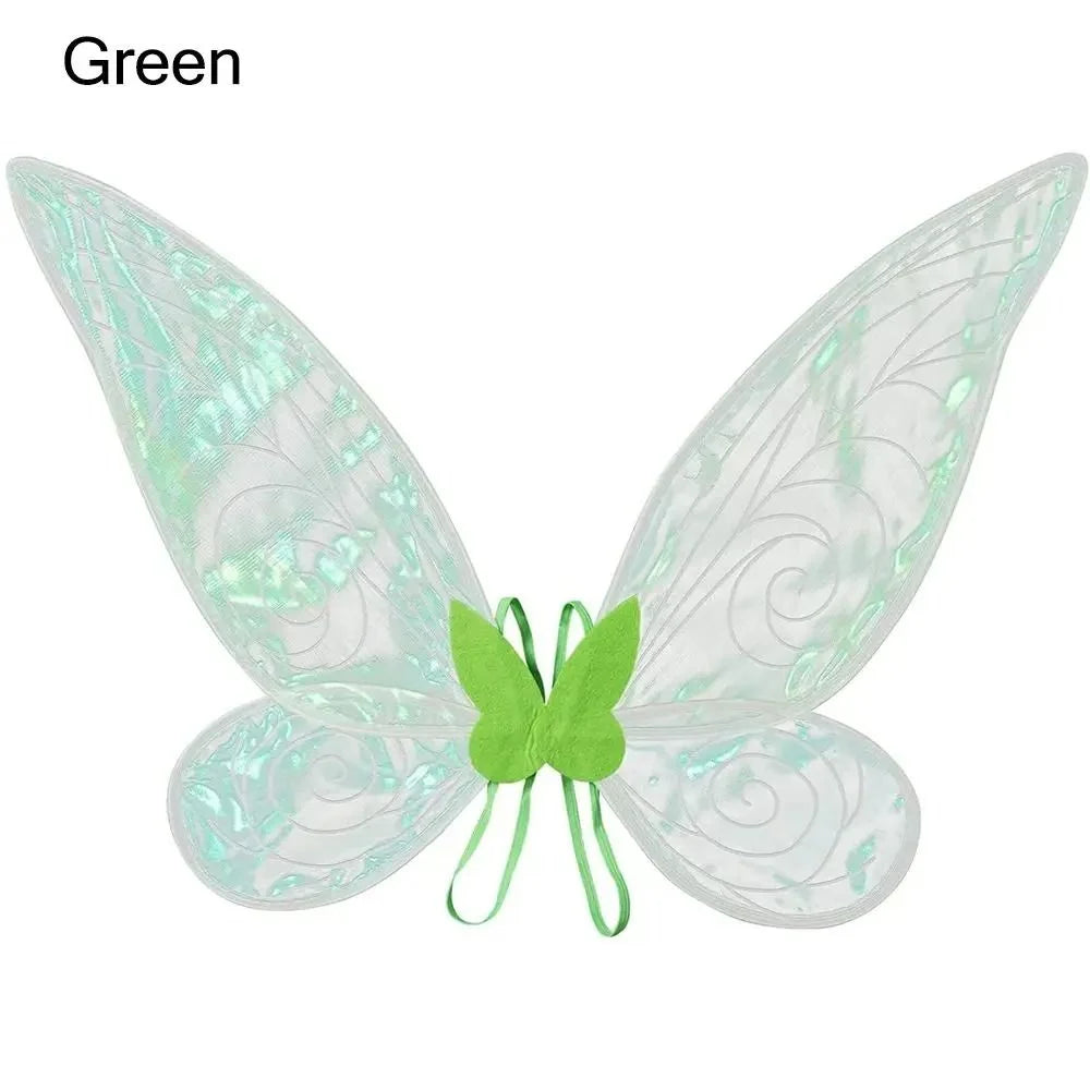 Butterfly Wings Glittering Organza Rustproof Wire & Elastic Straps