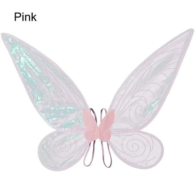 Butterfly Wings Glittering Organza Rustproof Wire & Elastic Straps