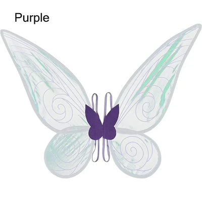 Butterfly Wings Glittering Organza Rustproof Wire & Elastic Straps