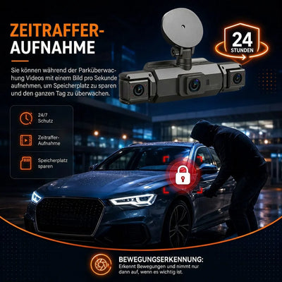 Car Dash Camera 4-Channel 360° View & Night Vision