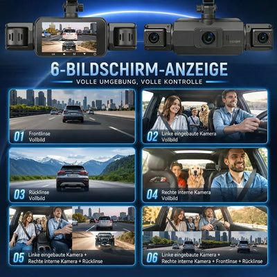 Car Dash Camera 4-Channel 360° View & Night Vision