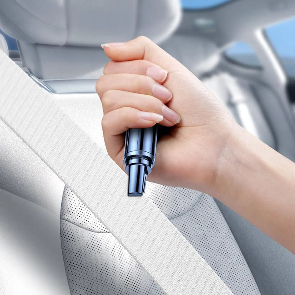 Car Emergency Tool Spring-Loaded Window Breaker & Hidden Seatbelt Cutter