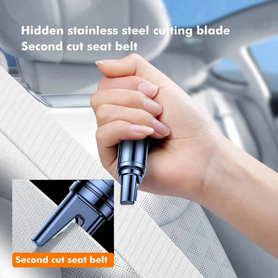 Car Emergency Tool Spring-Loaded Window Breaker & Hidden Seatbelt Cutter