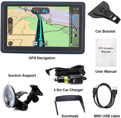 Car & Truck GPS Navigator 7-Inch Touchscreen Truck Routes