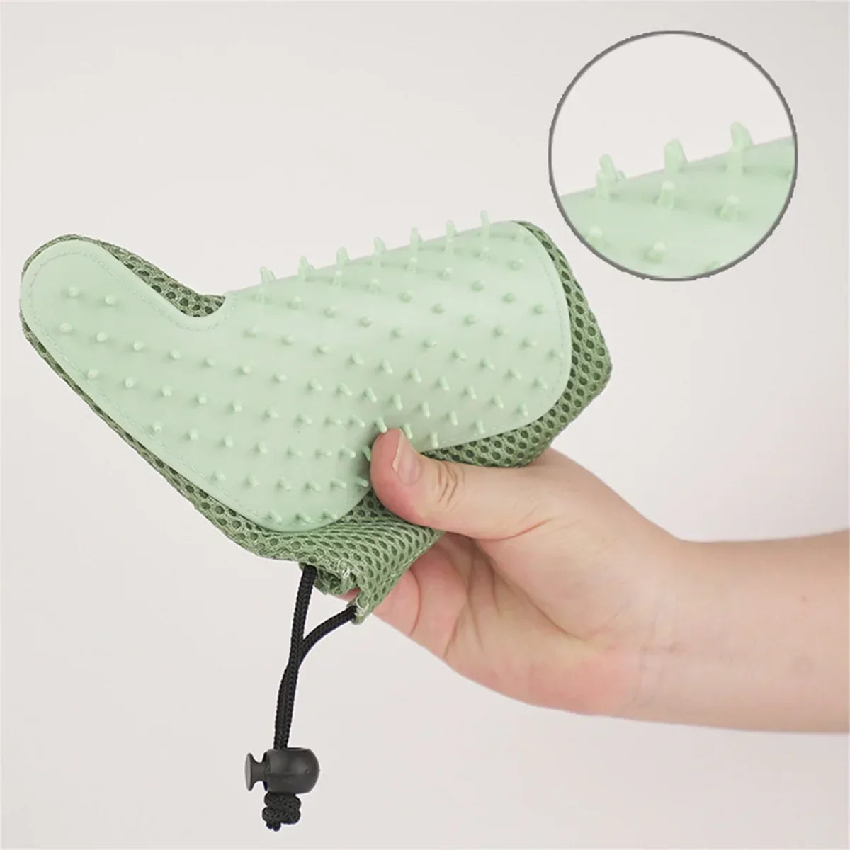 Cat Grooming Glove Silicone Nubs & Breathable Mesh