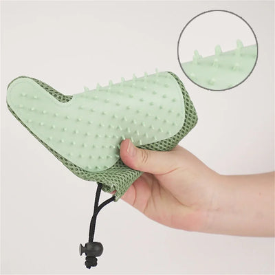 Cat Grooming Glove Silicone Nubs & Breathable Mesh