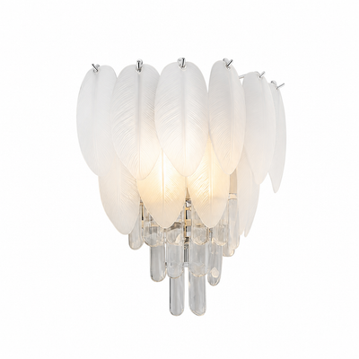 Chrome Acrylic LED Leaf Wall Sconce