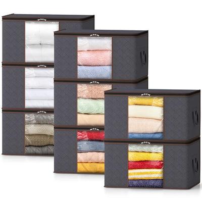 Clothing Storage Bag Set 90L Polyester Transparent Window