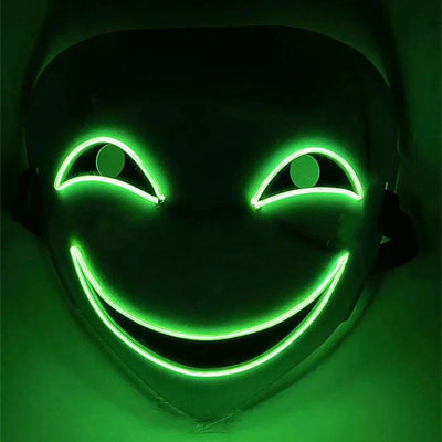 Clown Mask LED Outline Battery Operated Adjustable Fit