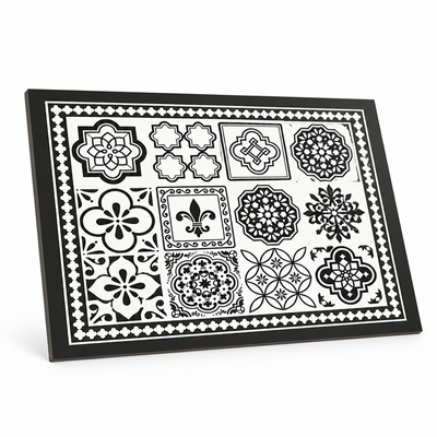Coffee Mat Super Absorbent Non-Slip Retro Tile
