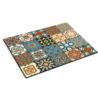 Coffee Mat Super Absorbent Non-Slip Retro Tile