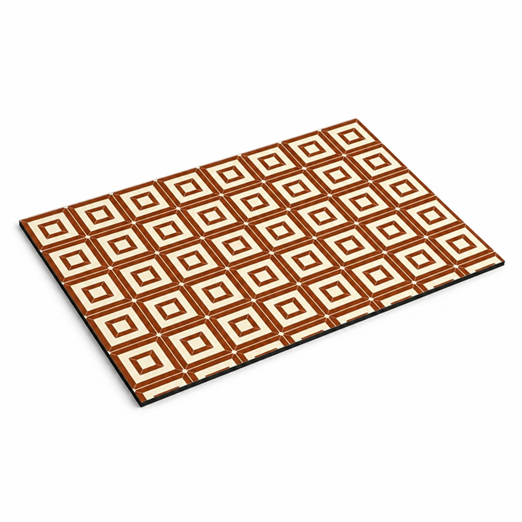 Coffee Mat Super Absorbent Non-Slip Retro Tile