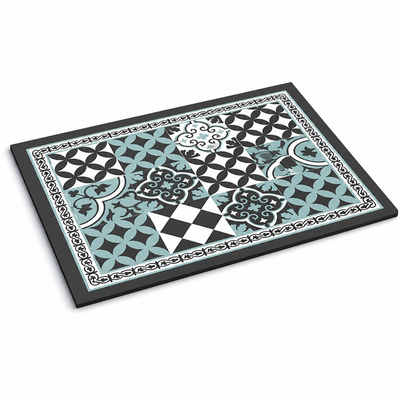 Coffee Mat Super Absorbent Non-Slip Retro Tile