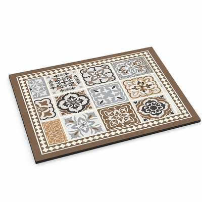 Coffee Mat Super Absorbent Non-Slip Retro Tile