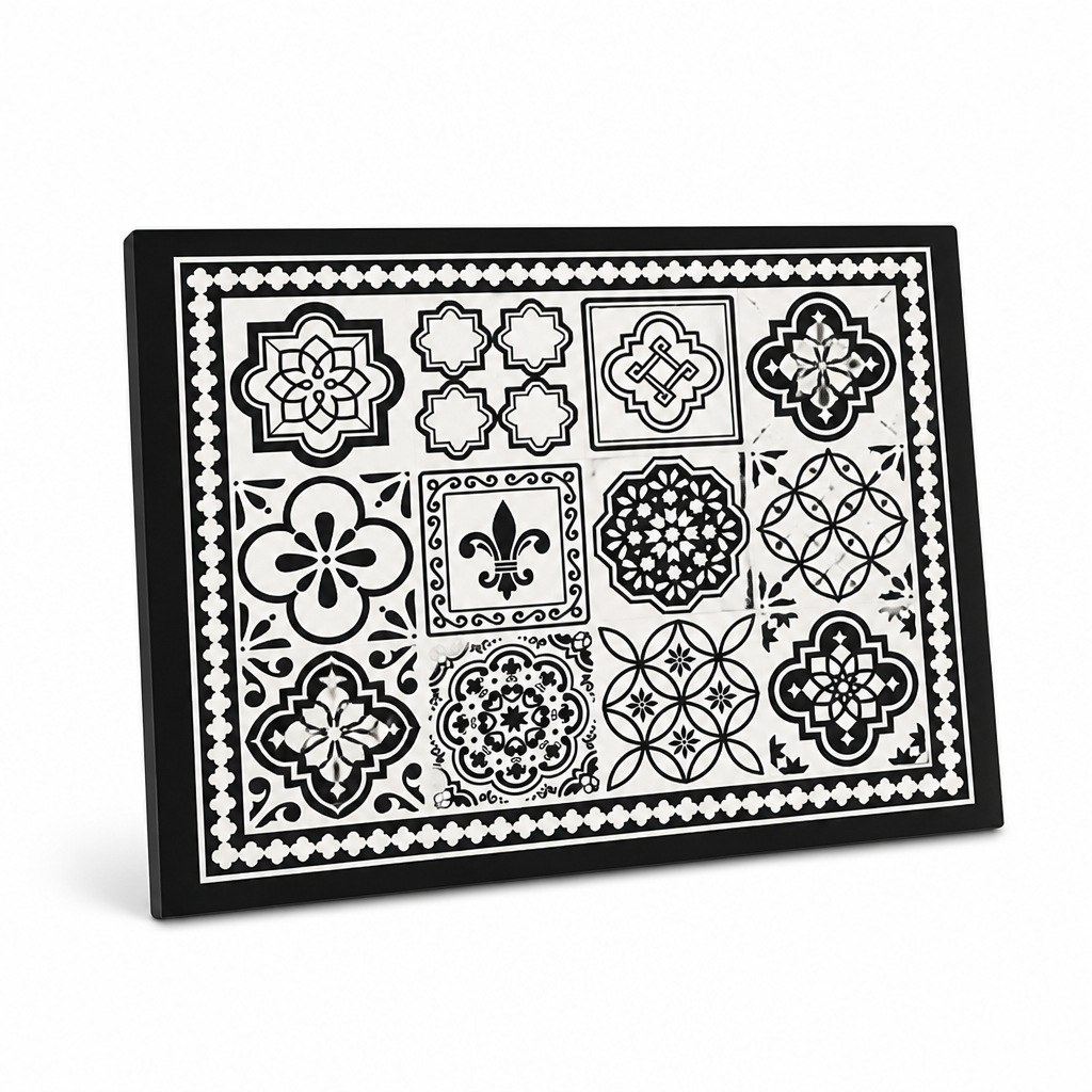 Coffee Mat Super Absorbent Non-Slip Retro Tile