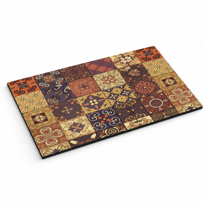 Coffee Mat Super Absorbent Non-Slip Retro Tile