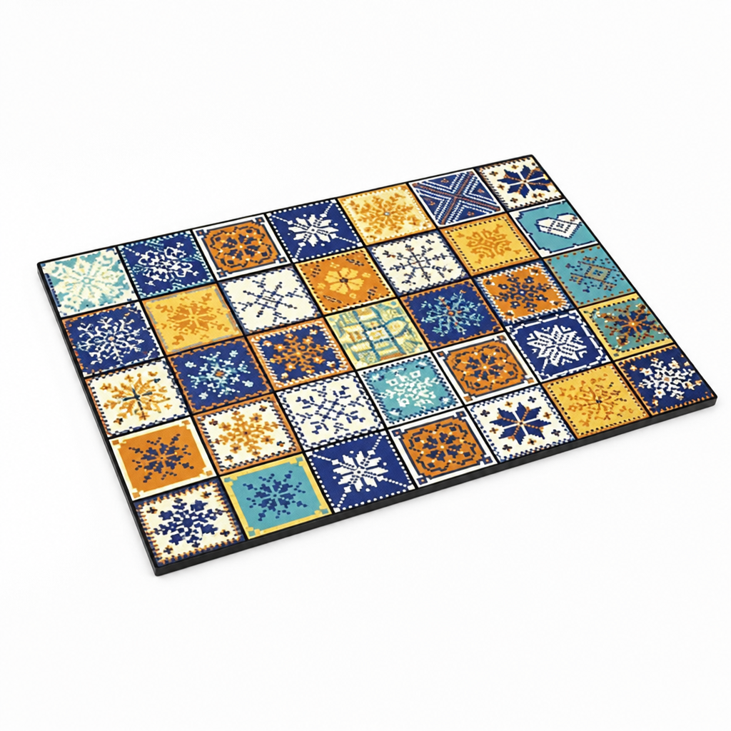 Coffee Mat Super Absorbent Non-Slip Retro Tile