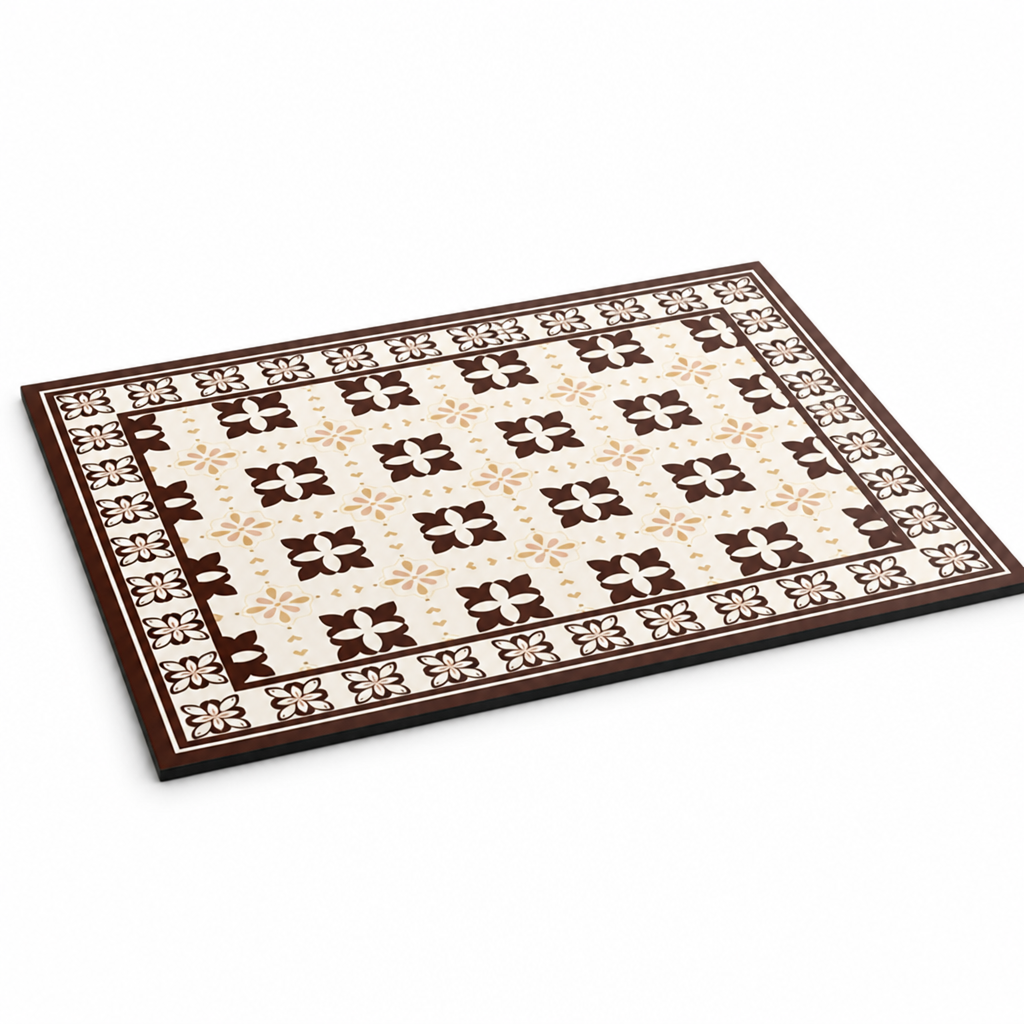 Coffee Mat Super Absorbent Non-Slip Retro Tile