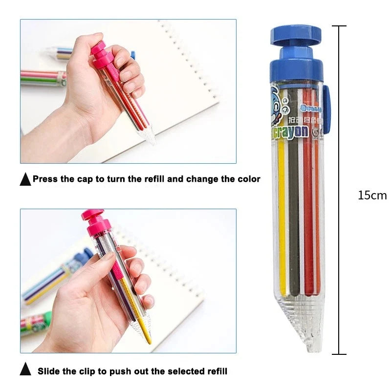 Colored Pencil 8-In-1 Click-Change Non-Toxic
