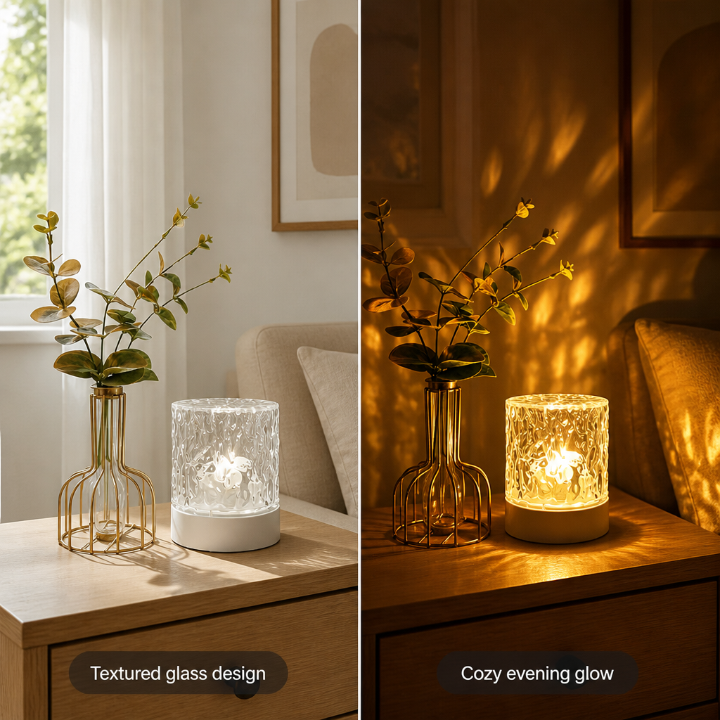 Colorful LED Simulated Flame Night Light