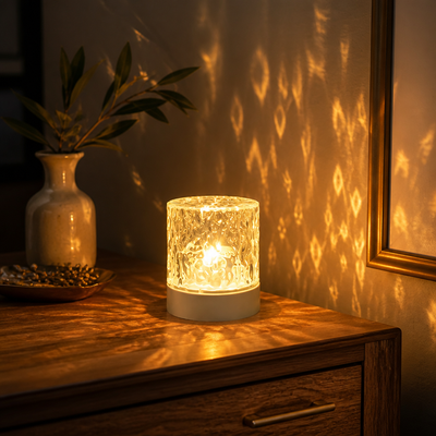 Colorful LED Simulated Flame Night Light