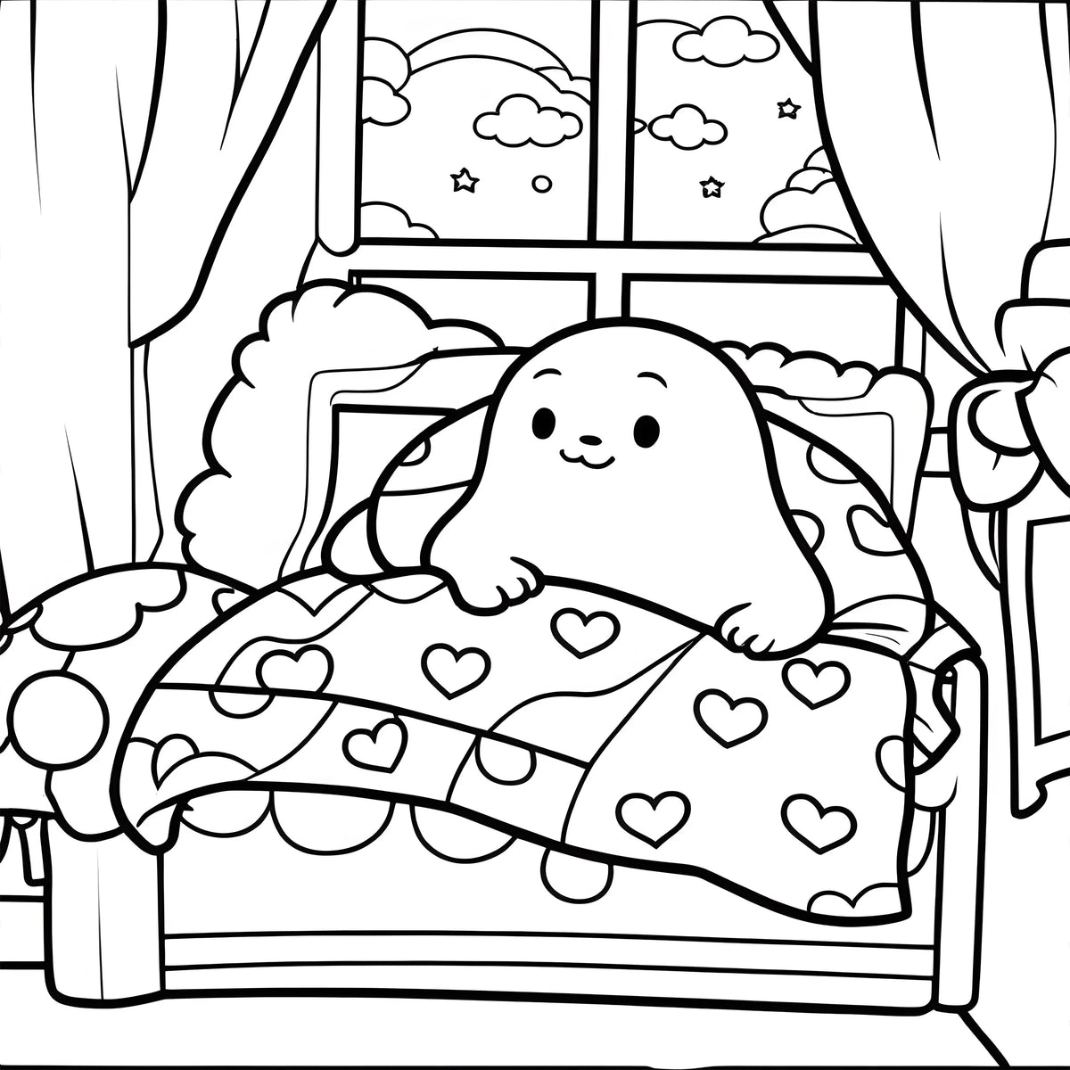 Coloring Book Halloween Single Sided Thick Paper