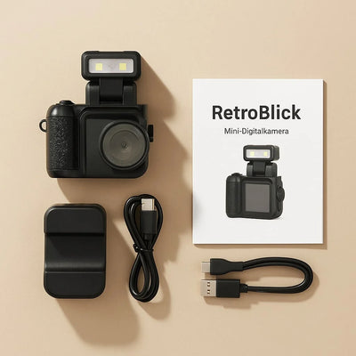 Compact Digital Camera 1080p HD Retro Design USB Charging